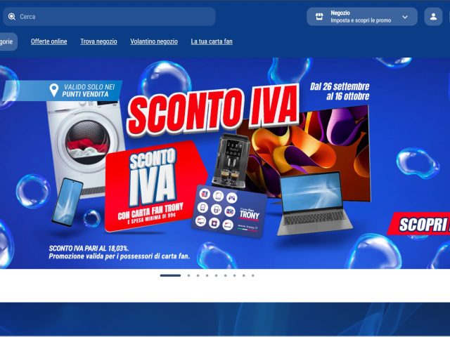 Online il nuovo sito di Trony